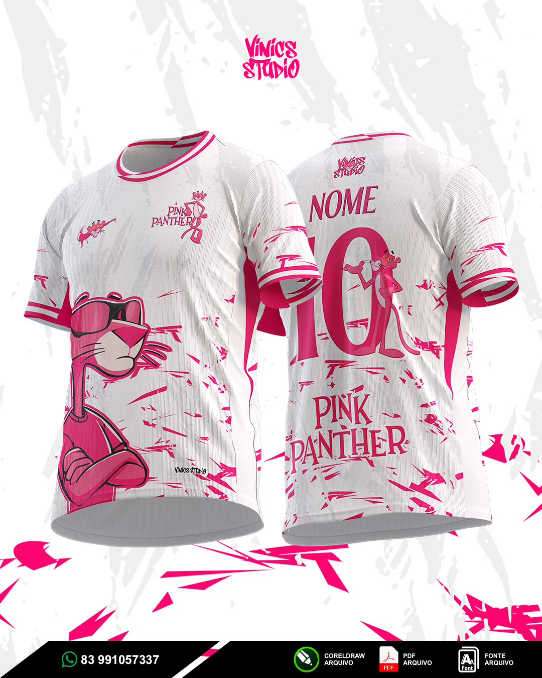 Arte Interclasse Pantera Cor de Rosa Juliet