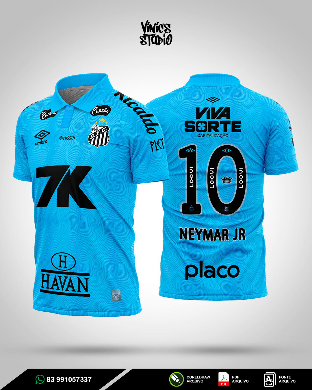 Arte Camisa Santos Terceira