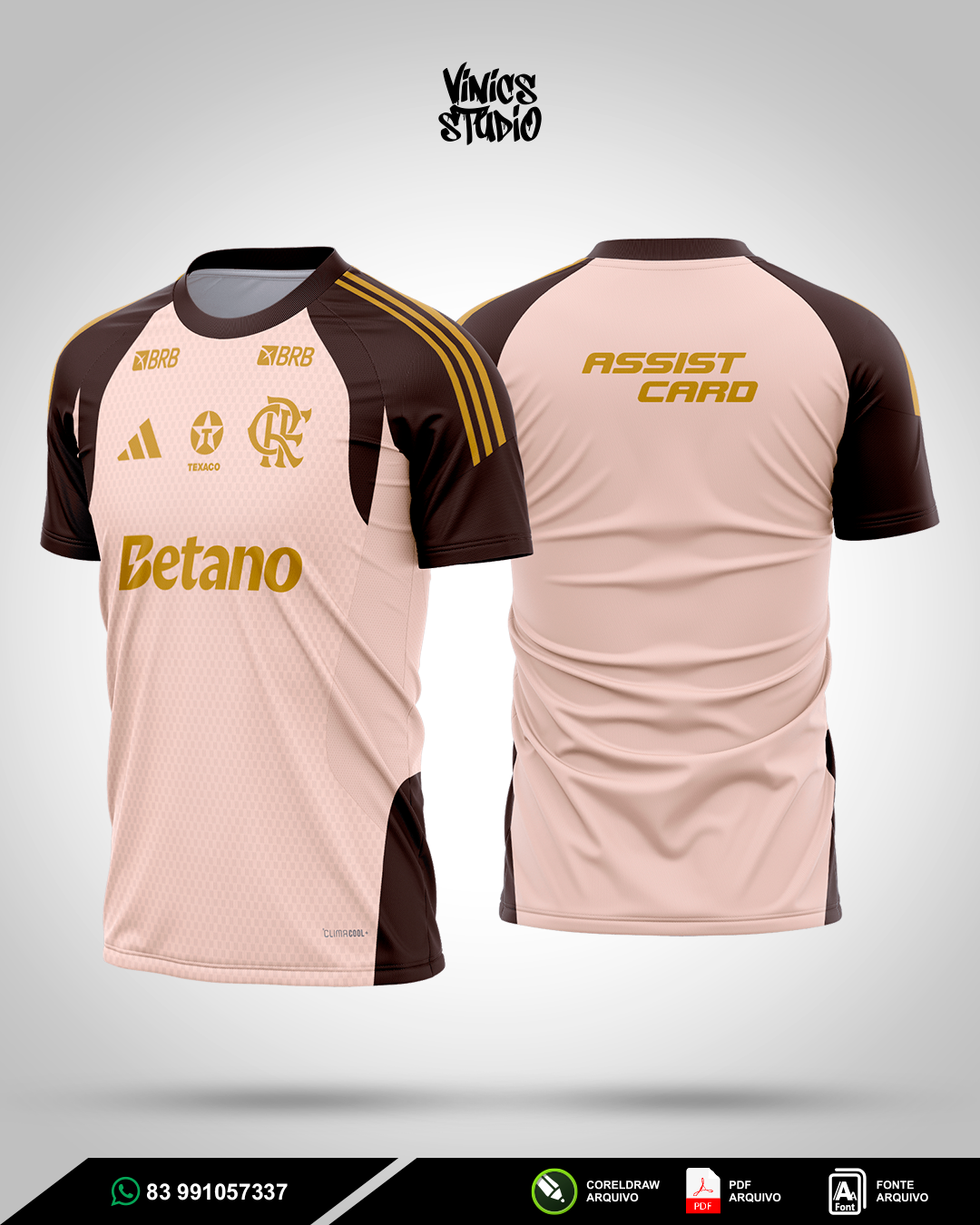 Arte Camisa Flamengo Treino