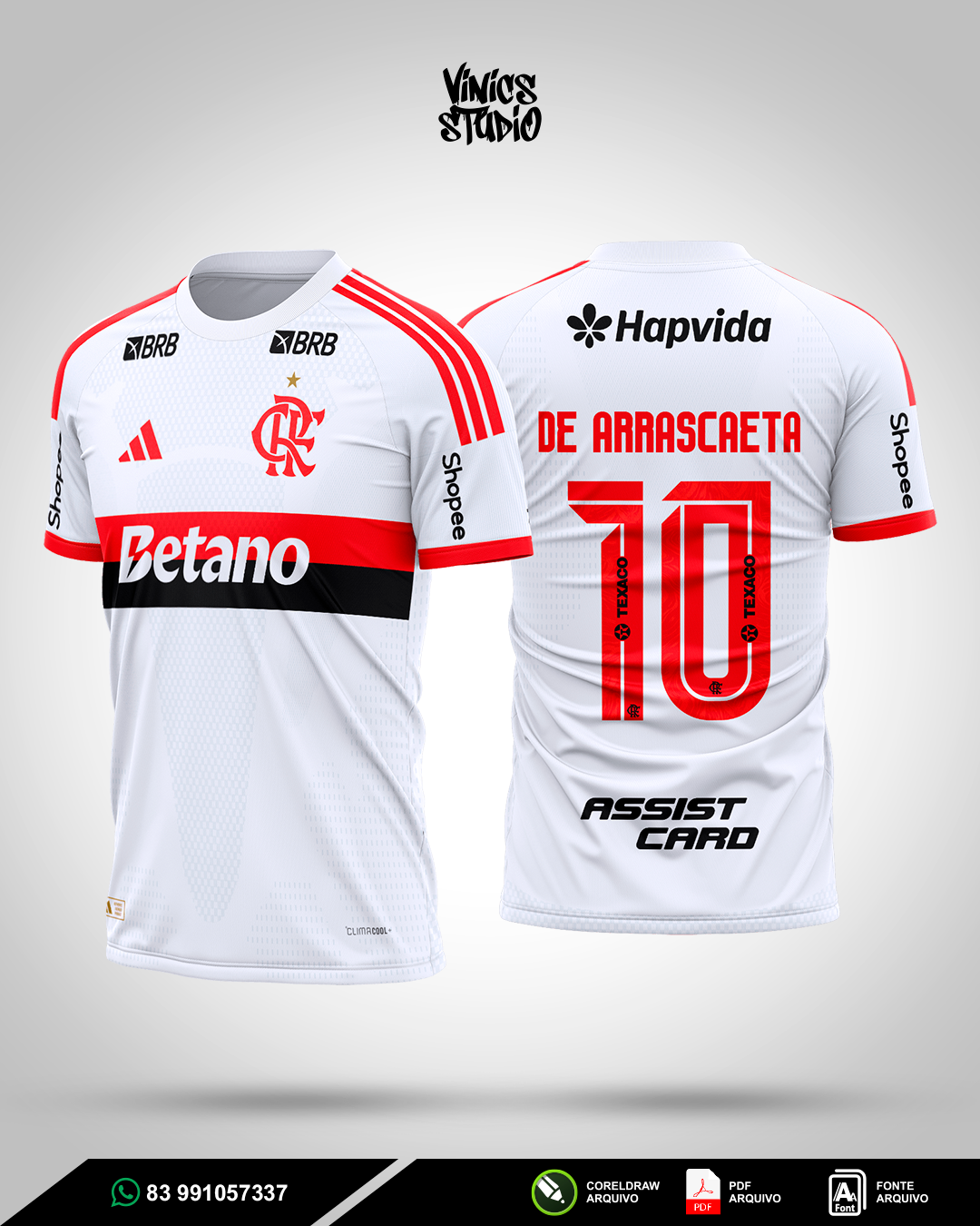 Arte Camisa Flamengo Reserva 2026-2027 para Sublimação | Editável CorelDraw