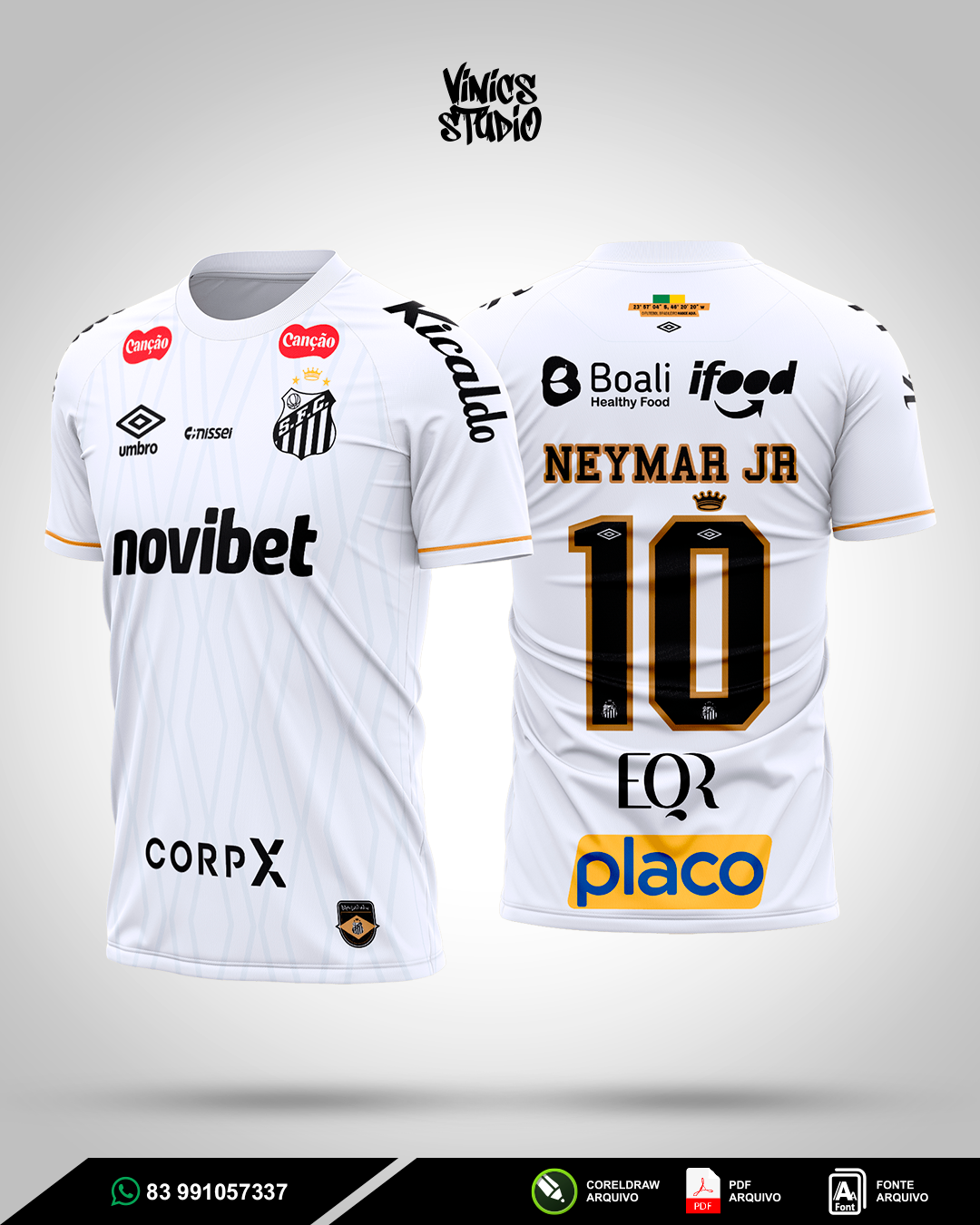 Arte Camisa Santos Titular 2026-2027 – Arte para Sublimação