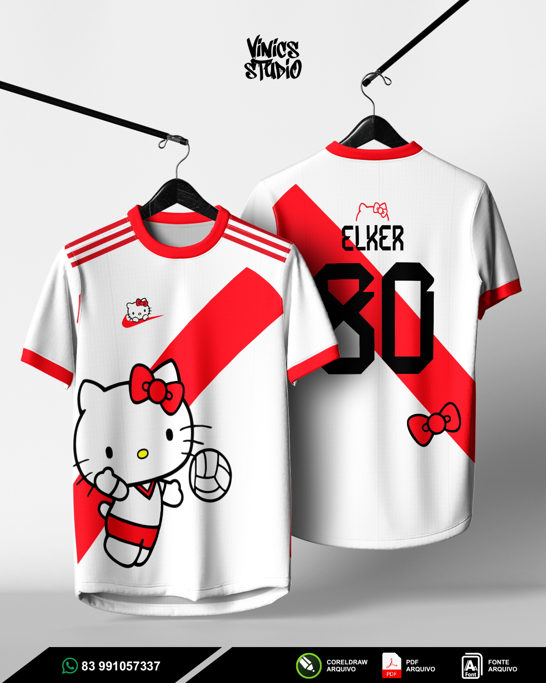 Arte Hello Kitty 2 Interclasse para Sublimação – Arquivo Digital PNG