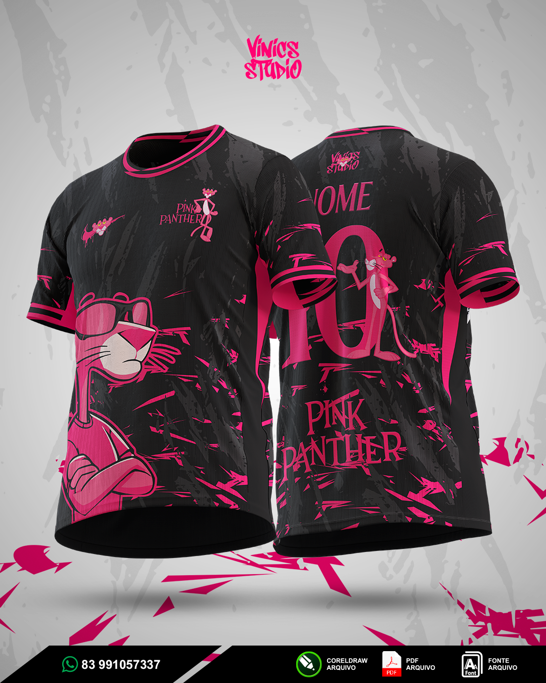 Arte Interclasse Pantera Cor de Rosa Juliet