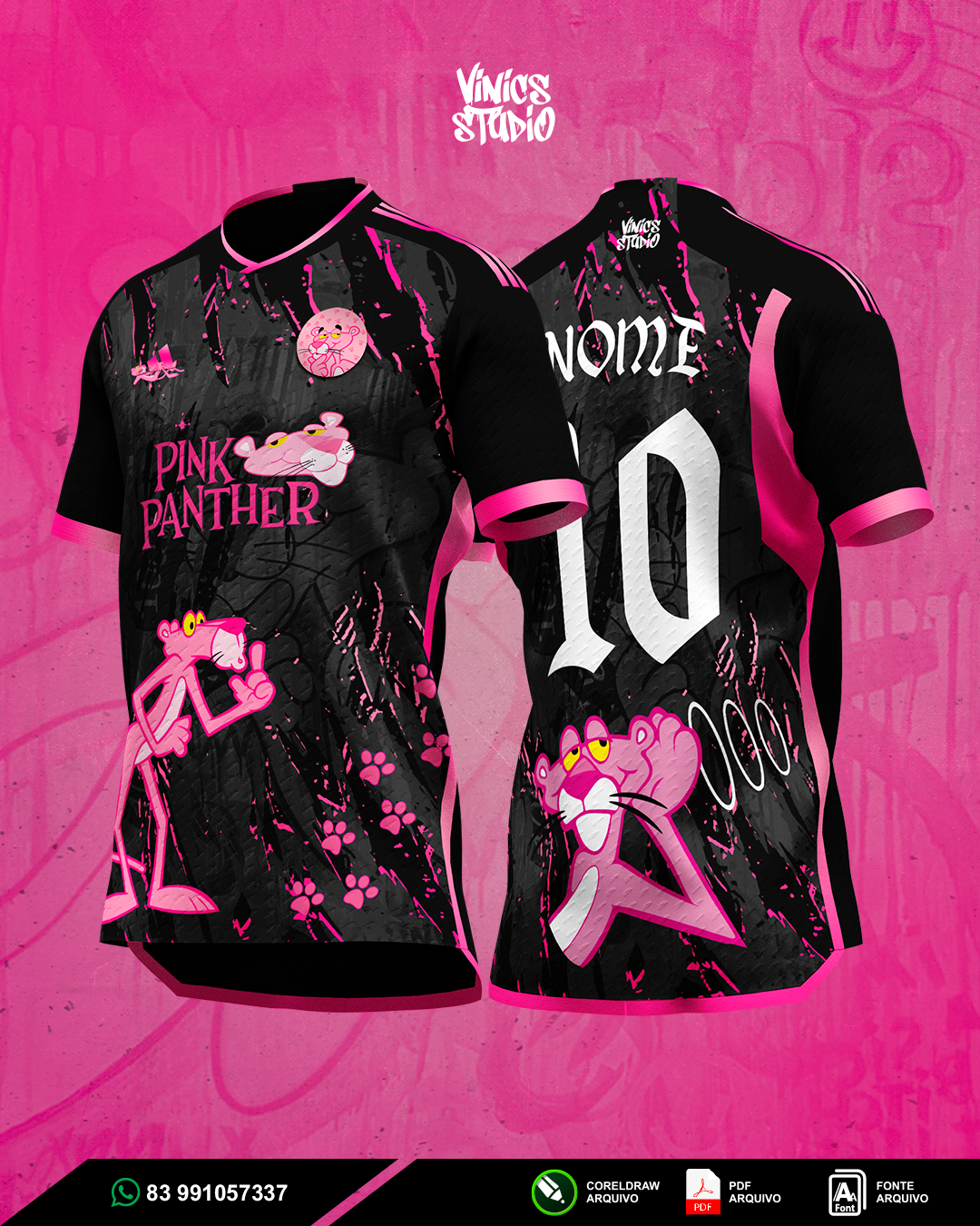 Arte Pantera Cor de Rosa Interclasse