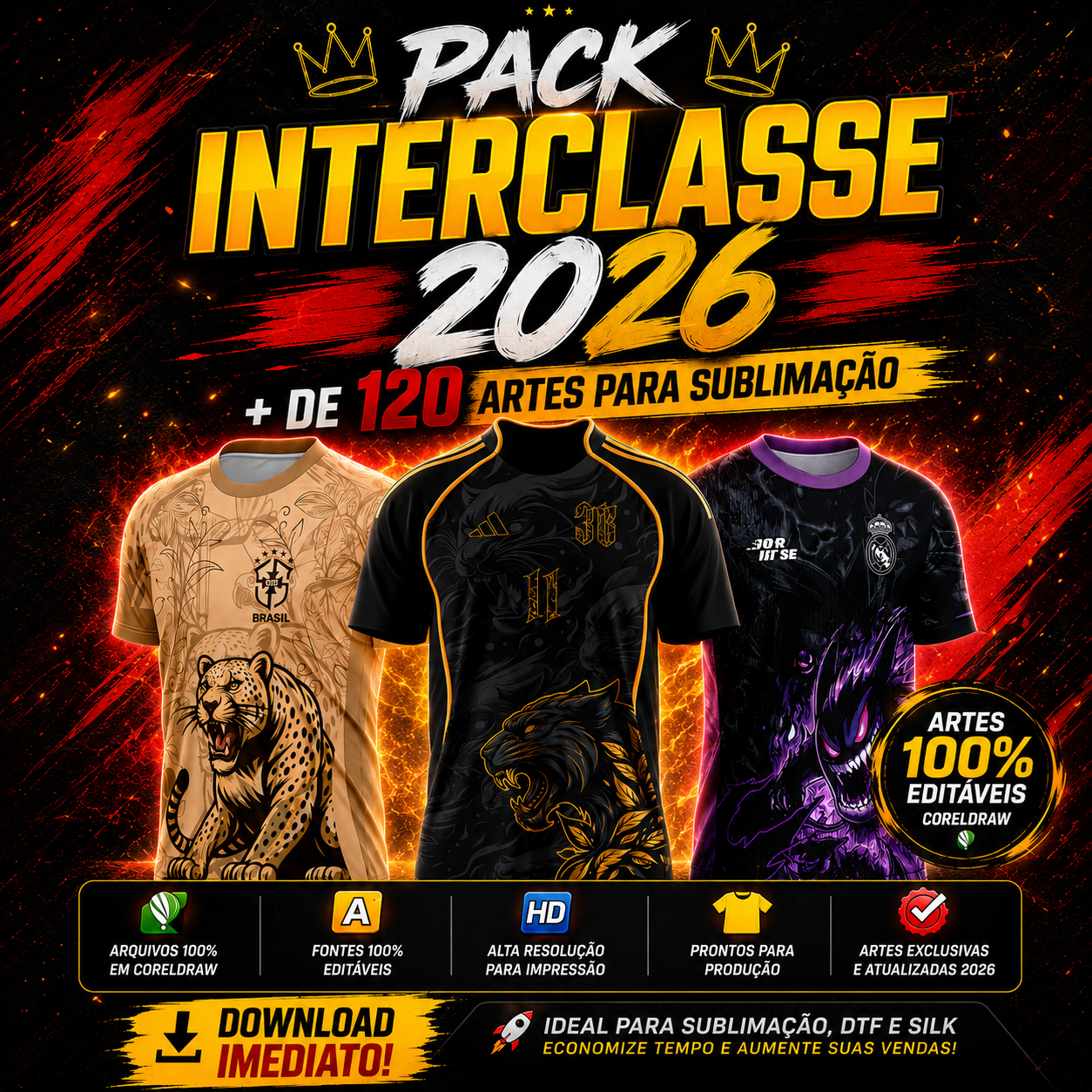 Pack Interclasse 2026 – Artes Digitais Completas