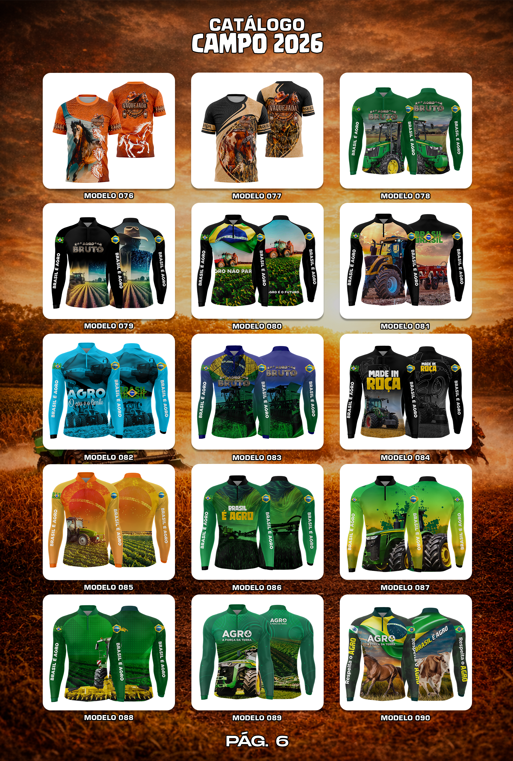 Pack Campo 2026 – 100 Artes Agro para Sublimação (CDR)