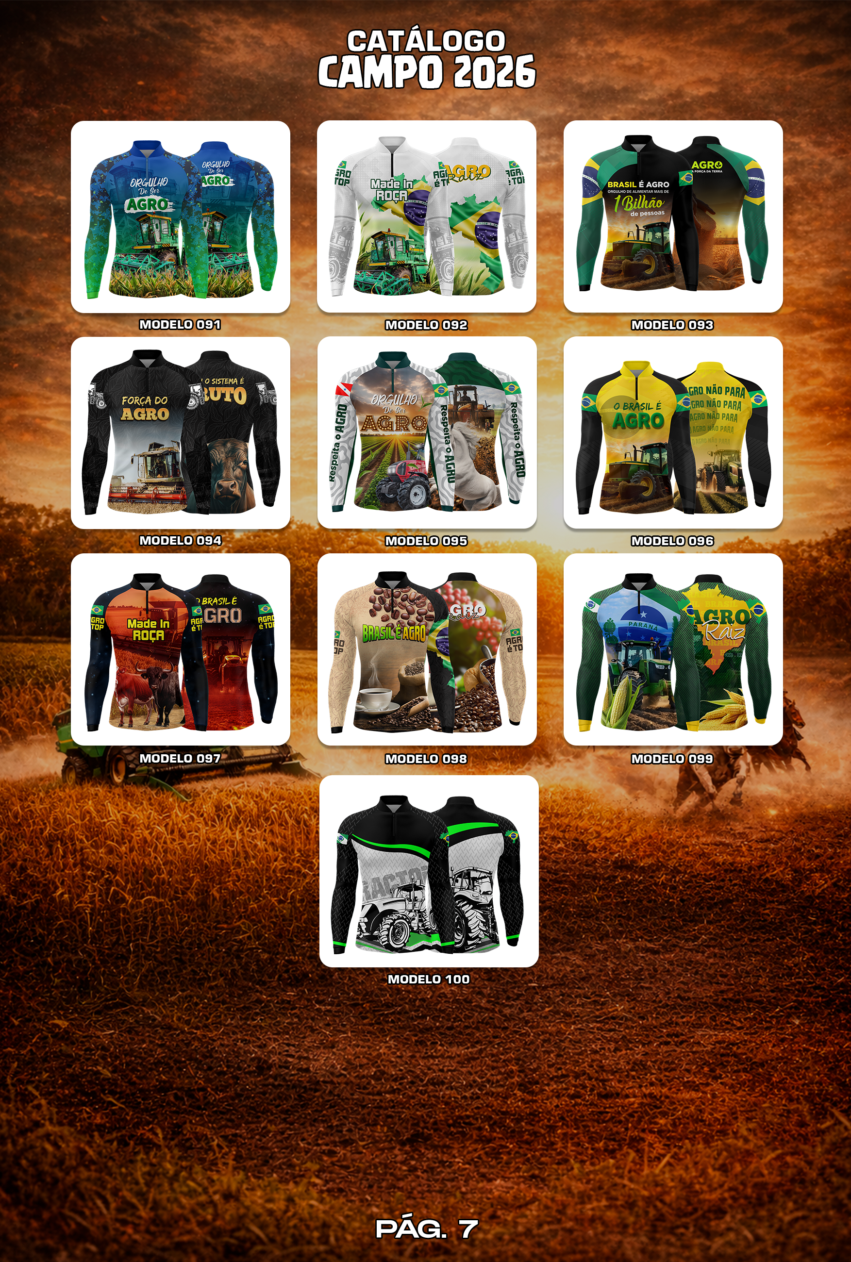 Pack Campo 2026 – 100 Artes Agro para Sublimação (CDR)