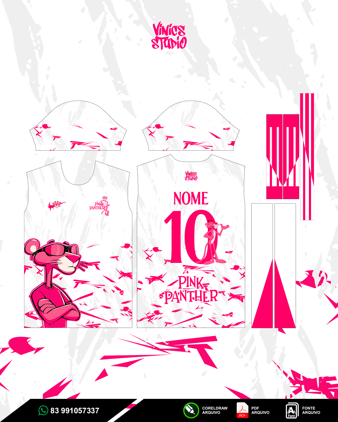 Arte Interclasse Pantera Cor de Rosa Juliet