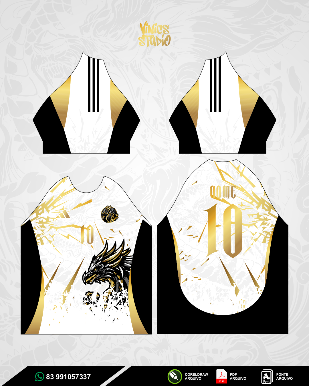 Arte Interclasse Dragão Branco