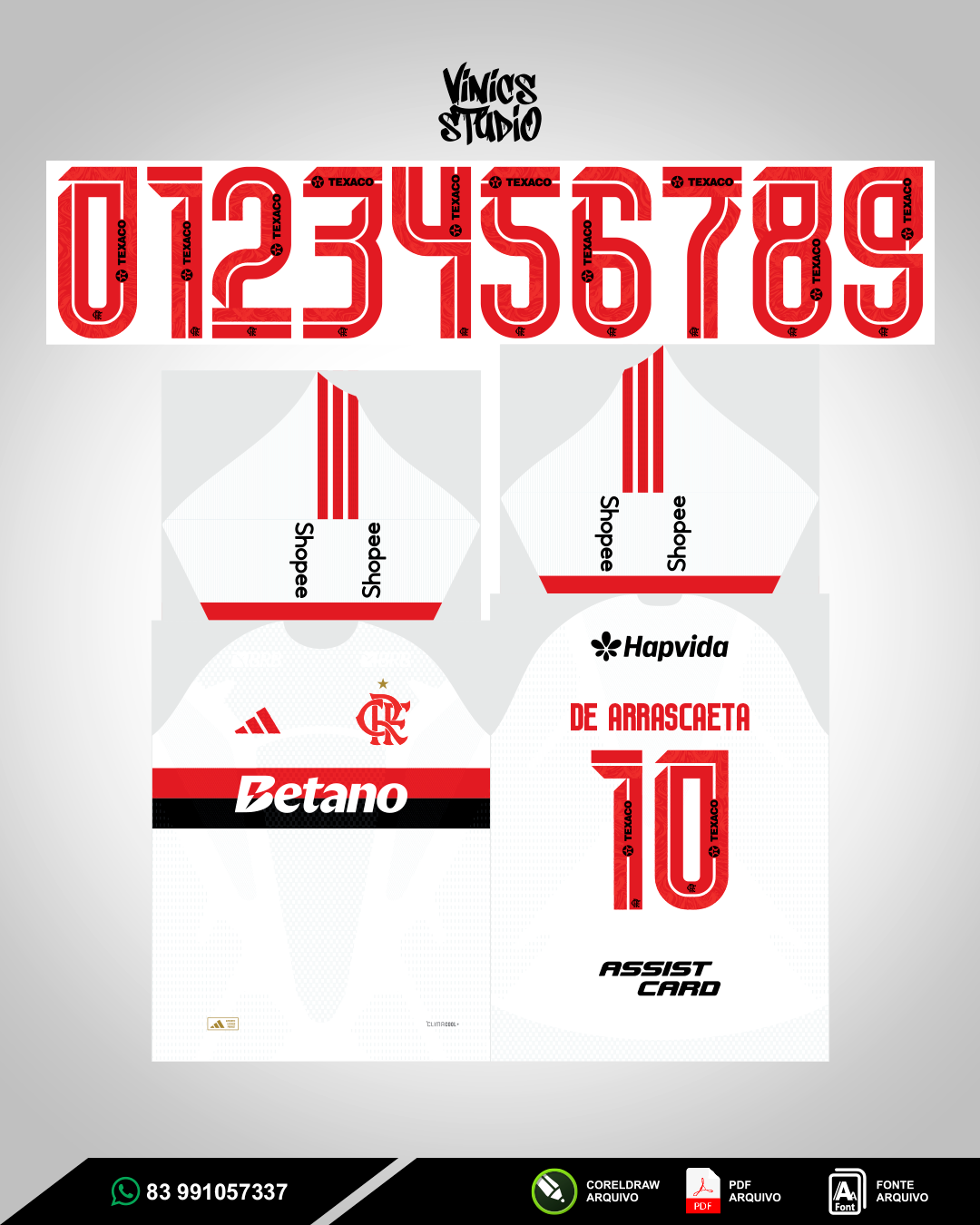 Arte Camisa Flamengo Reserva 2026-2027 para Sublimação | Editável CorelDraw