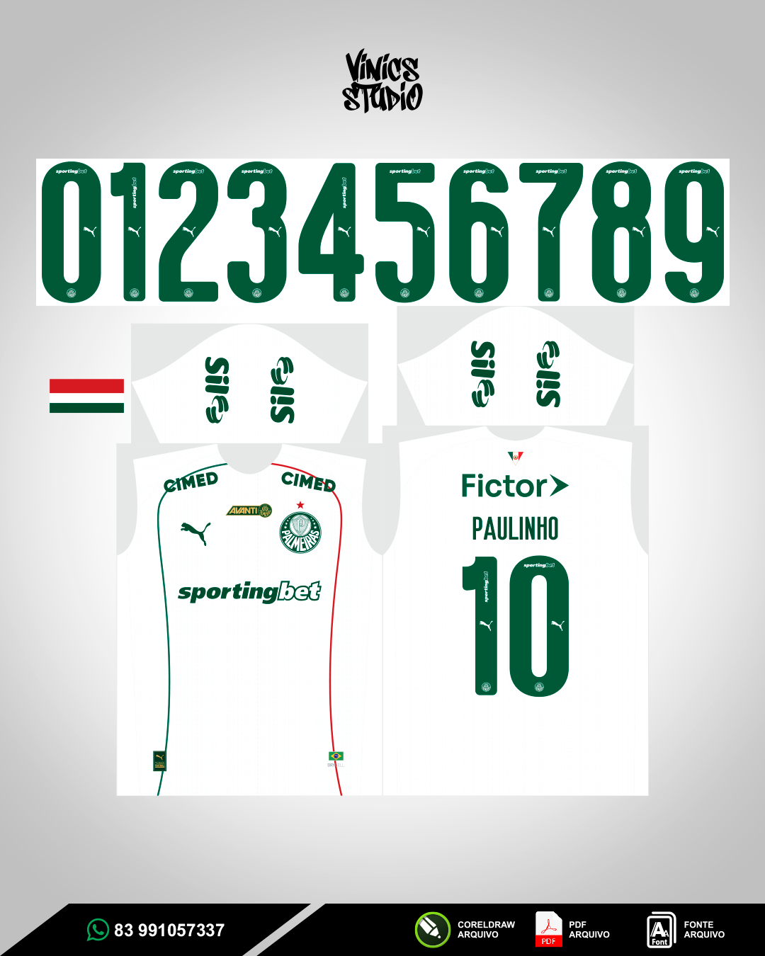 Arte Camisa Palmeiras Reserva 2026-2027 | Sublimação Editável