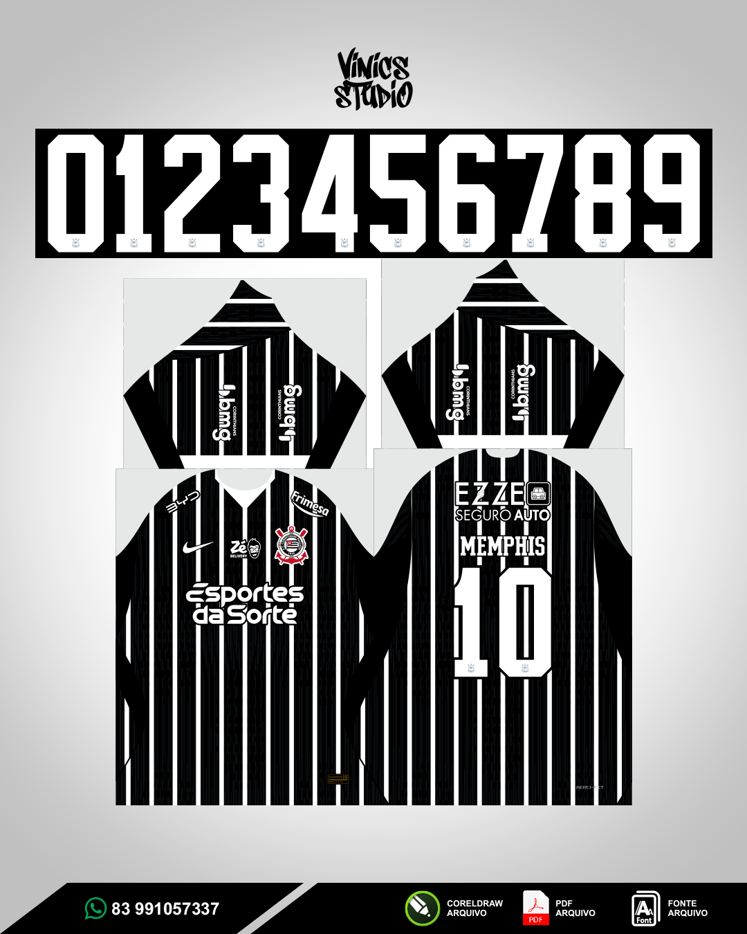 Arte Camisa Corinthians Reserva 2026-2027 | Sublimação Editável