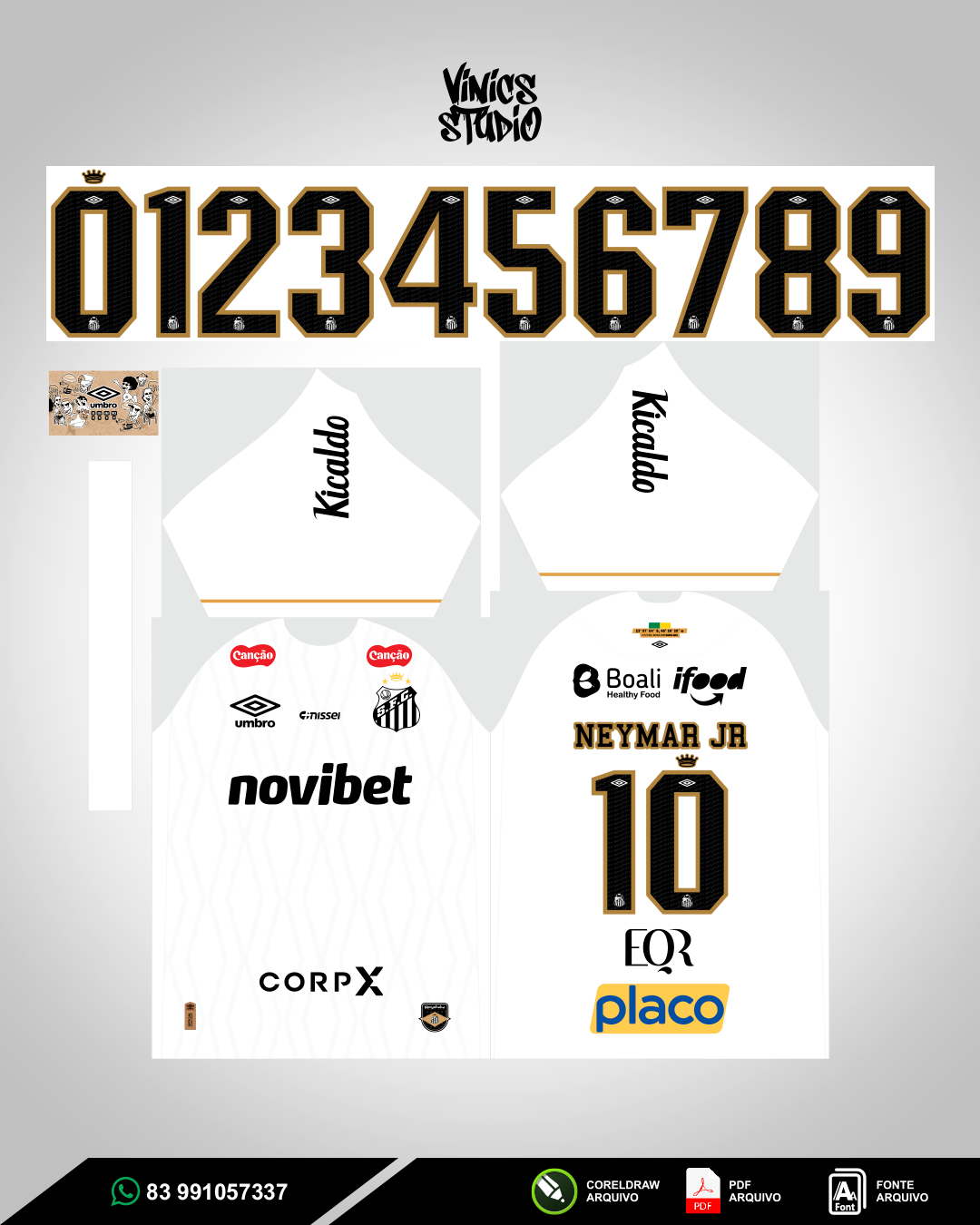 Arte Camisa Santos Titular 2026-2027 – Arte para Sublimação
