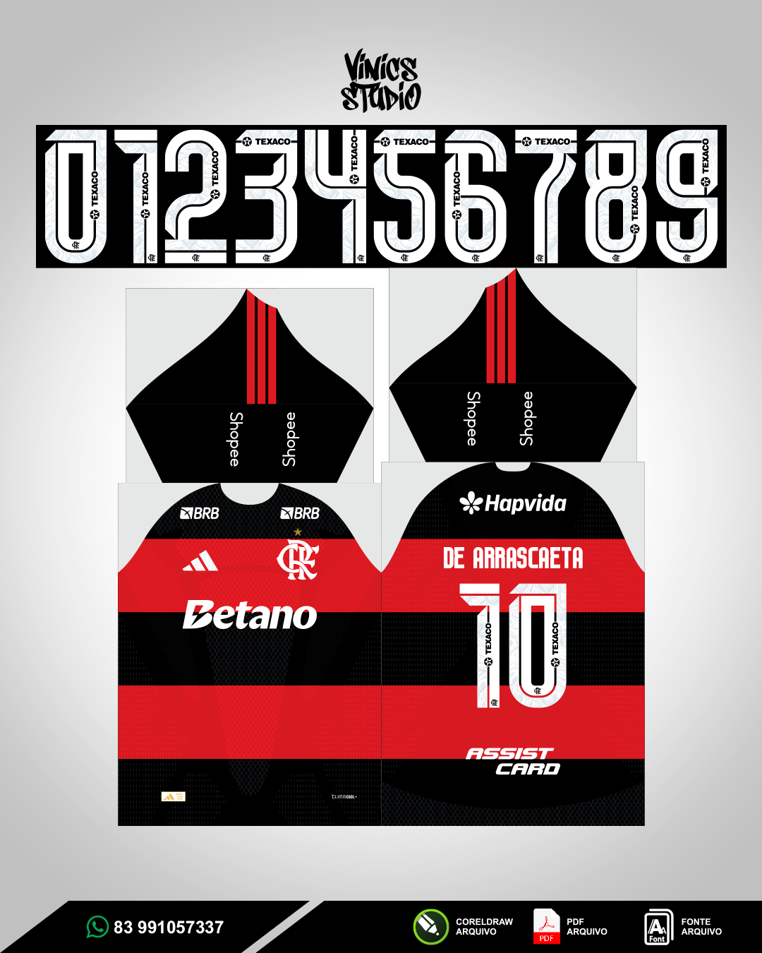 Arte Camisa Flamengo Titular 2026-2027 | Sublimação Editável