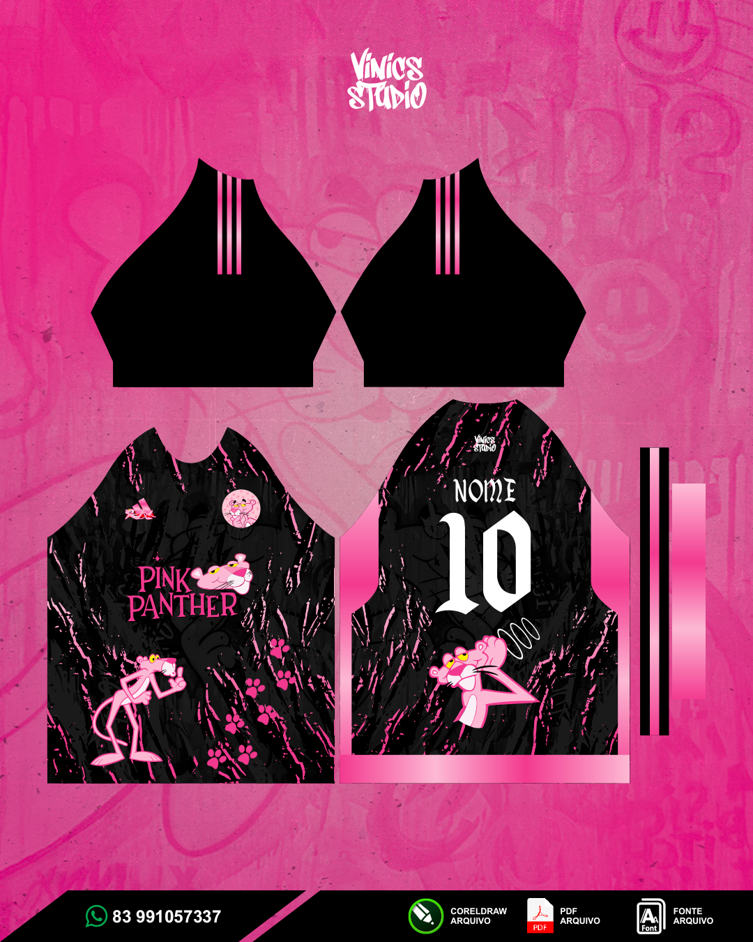 Arte Pantera Cor de Rosa Interclasse